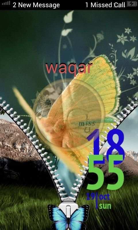Name Photo Zipper Screen Lock скриншот 5