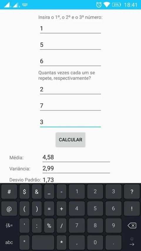 Cálculos de Uma Matriz скриншот 2