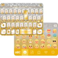 Glitter Gold Emoji Keyboard on 9Apps