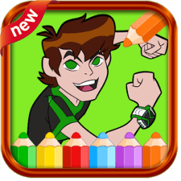 ban 10 alien coloring game иконка