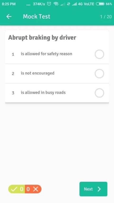 Learners License Test 3 تصوير الشاشة