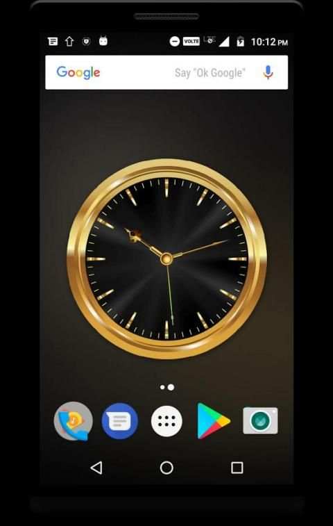 Luxury Golden Clock Live Wallpaper скриншот 1