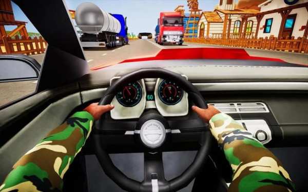 Traffic Race In car 3D screenshot 1