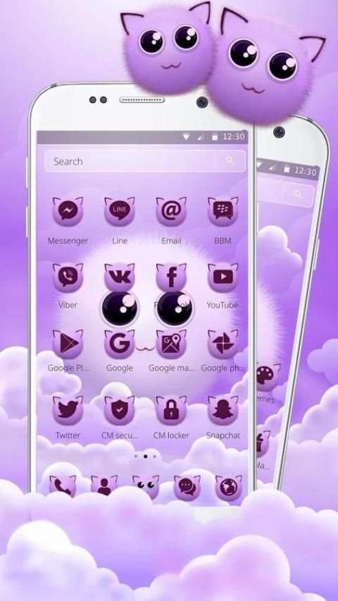 Pink Fluffy Chu Theme скриншот 1