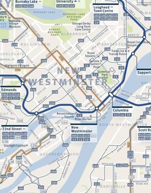 Vancouver Transport Map 5 تصوير الشاشة