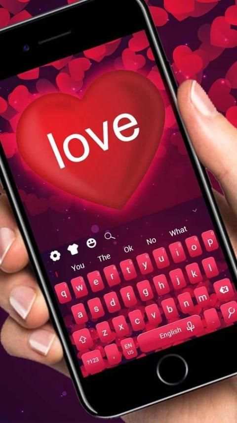 Tema Keyboard Cinta Merah screenshot 2