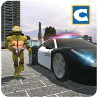 السلحفاة البطل سرقة سيارة الشرطة