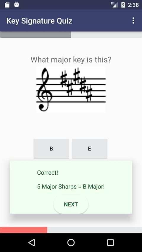 Key Signature Quiz screenshot 1