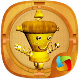 Wood Robot Mega Launcher Theme आइकन
