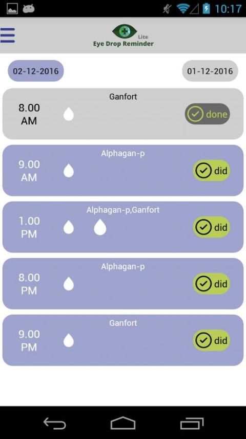 Eye Drop Reminder Lite скриншот 6