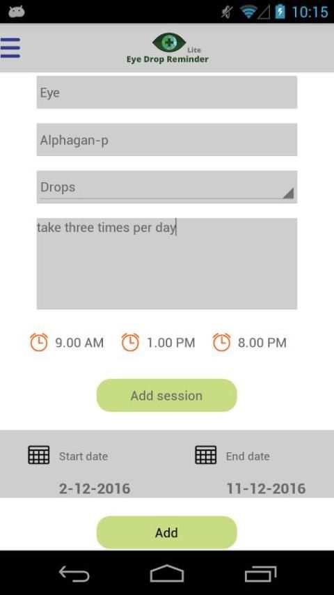 Eye Drop Reminder Lite screenshot 4