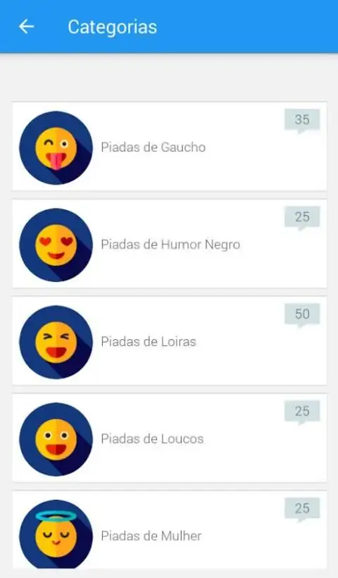 Piadas Curtas para Android