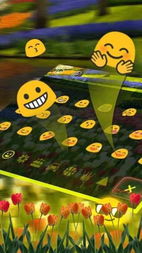 Тема Garden Keyboard скриншот 2