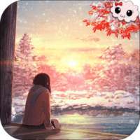 Anime Girl Winter Sunset LWP on 9Apps