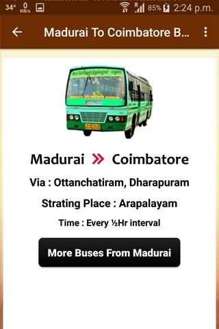 Madurai Mofussil Bus Info स्क्रीनशॉट 3