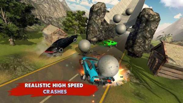 Chained Cars Rolling Ball Crash screenshot 3