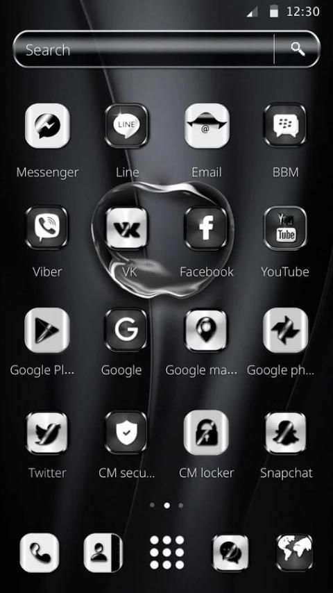 Black Apple Bubble Theme screenshot 2
