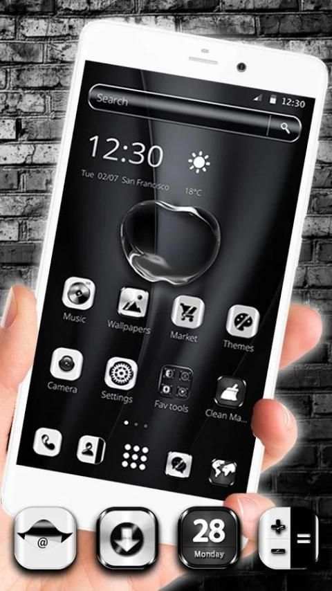 Black Apple Bubble Theme screenshot 5