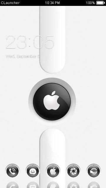 White Clauncher Theme 4 تصوير الشاشة