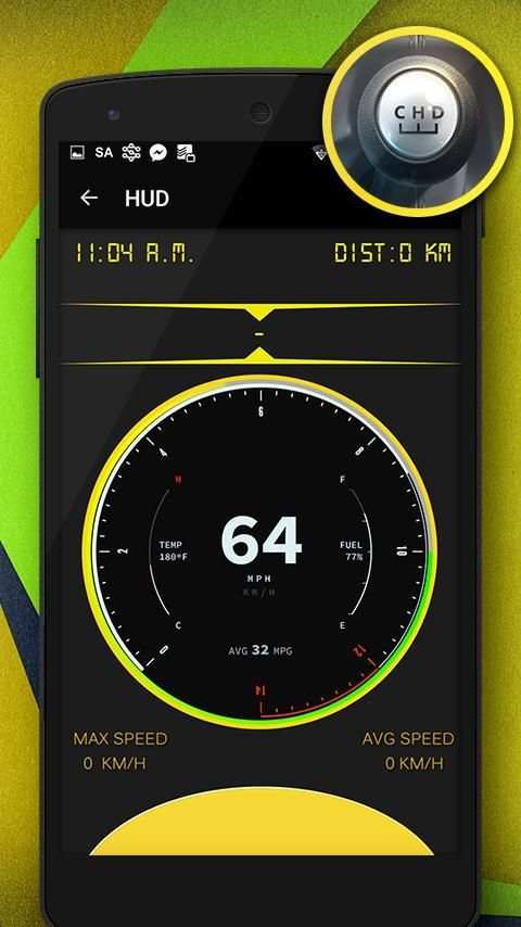 speedometer app HUD (mph) скриншот 4