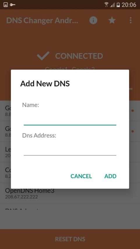 DNS Changer Android (no root 3G/WiFi) screenshot 1