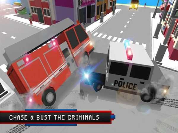 Blocky Police Cars Crime City स्क्रीनशॉट 7
