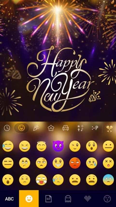 New Year Emoji Keyboard Colors screenshot 5