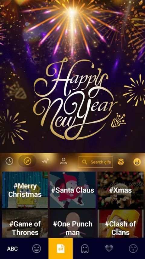 New Year Emoji Keyboard Colors screenshot 4
