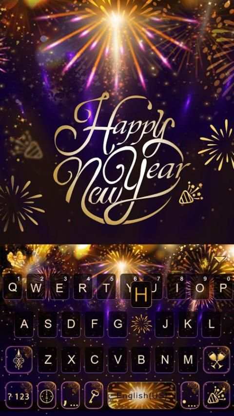 New Year Emoji Keyboard Colors screenshot 6