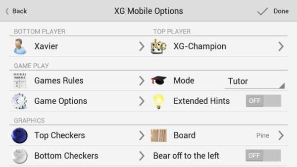 XG Mobile Backgammon 4 تصوير الشاشة