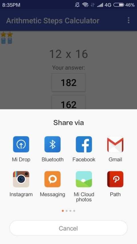 Arithmetic Steps Calculator (Free) скриншот 1