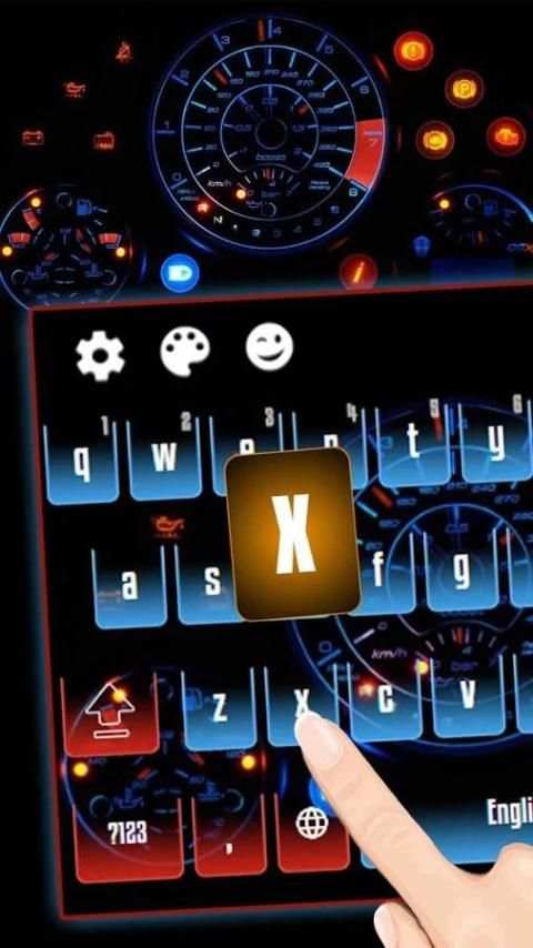 Hologram Car Keyboard Theme скриншот 2