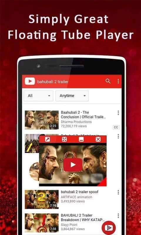 Floating Tube Video Player स्क्रीनशॉट 8