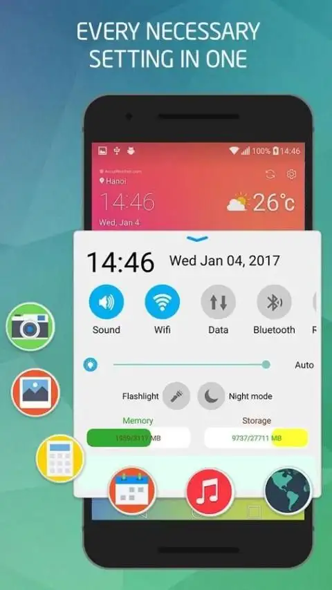 iPanel Control Center style OS screenshot 3