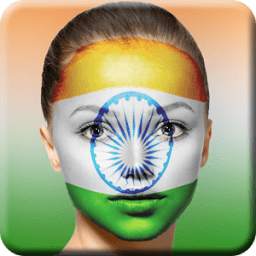 Indian Flag on Face Maker