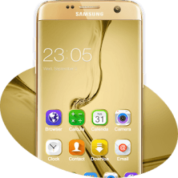 Theme for Samsung Galaxy S8: Gold wallpaper HD icon