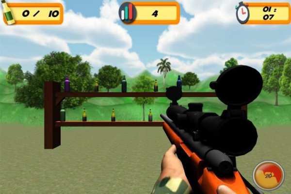 Sniper 3D Bottle Shoot screenshot 2