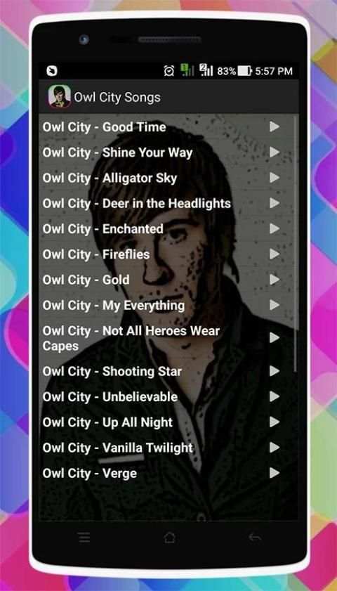 Owl City Songs 2 تصوير الشاشة