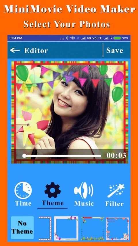 MiniMovie Slideshow Maker स्क्रीनशॉट 4