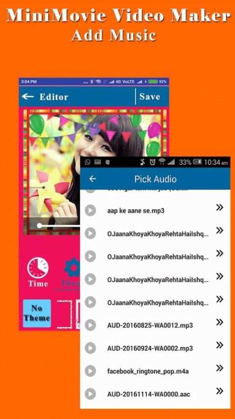 MiniMovie Slideshow Maker स्क्रीनशॉट 2
