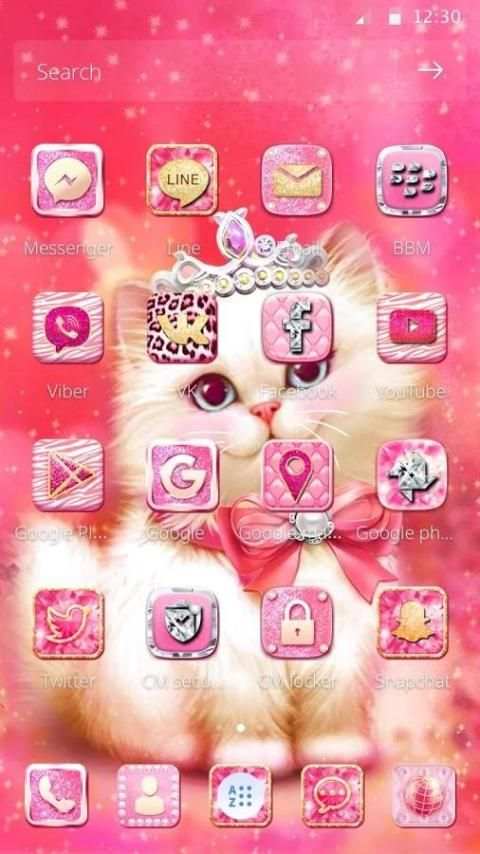 Kitten Pink Rose Theme 2D 2 تصوير الشاشة