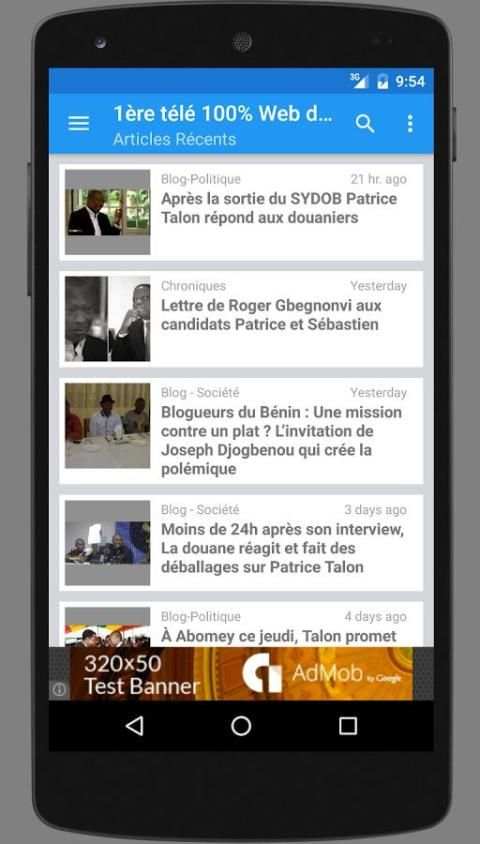 Benin Web Tv 1 تصوير الشاشة