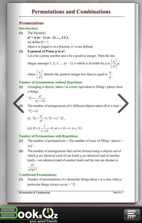 Permutations & Combinations Math Formula e-Book скриншот 5
