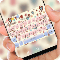 Cute heart girl Keyboard icon