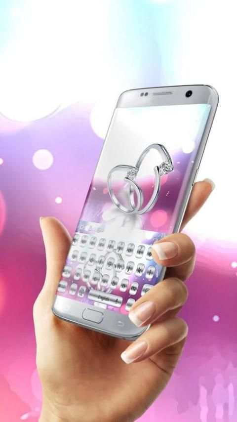 Silver Diamond Ring Free Typewriter Skin 2 تصوير الشاشة