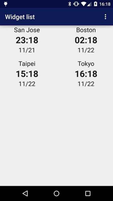 Simple World Clock Widget скриншот 1