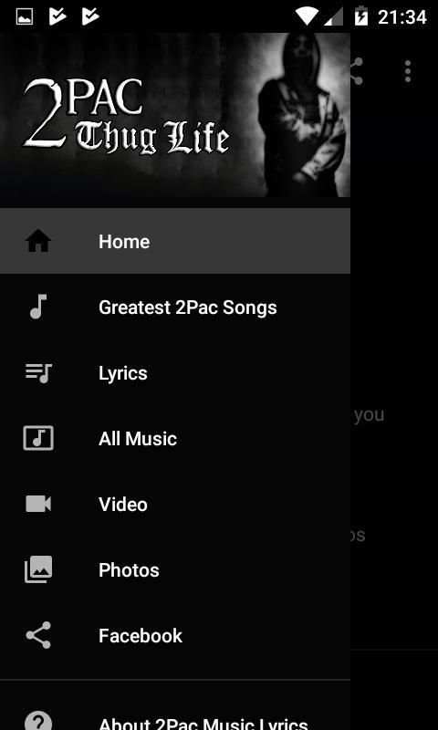 2Pac Music Lyrics 1.0 screenshot 3