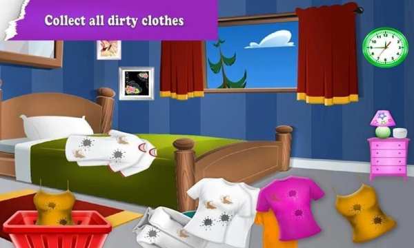 Home Washing Laundry Game: Room Cleaning Adventure screenshot 1
