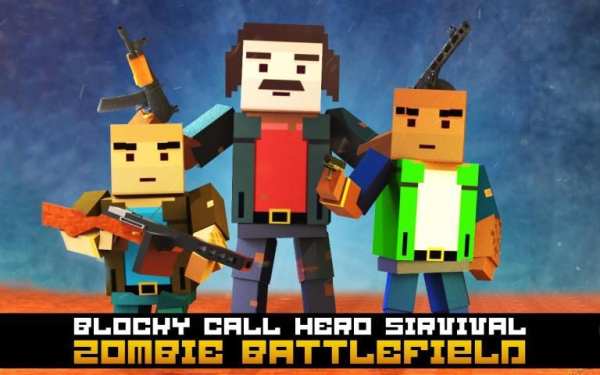 Blocky Call Hero Survival Zombie Battlefield screenshot 1