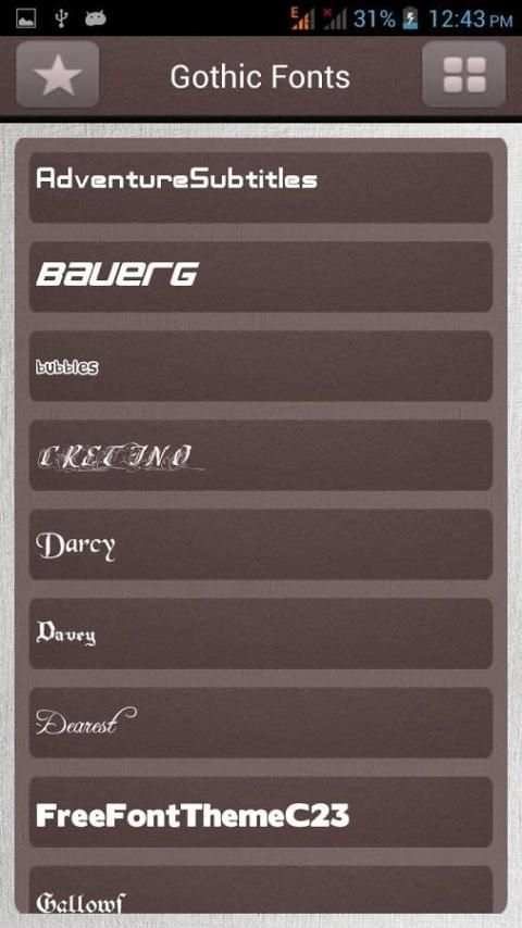 Gothic Fonts Free скриншот 3